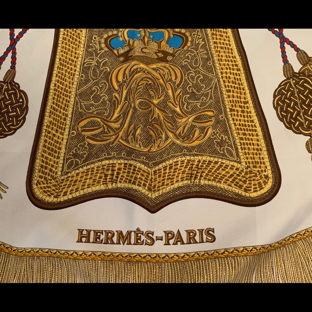 Hermès Poste et Cavalerie silk scarf (1987)